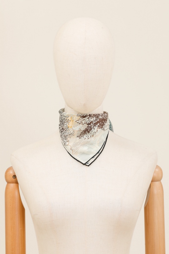 Foulards Accessoires Blanc/Bleu FANLI  CS02 Efashion Paris