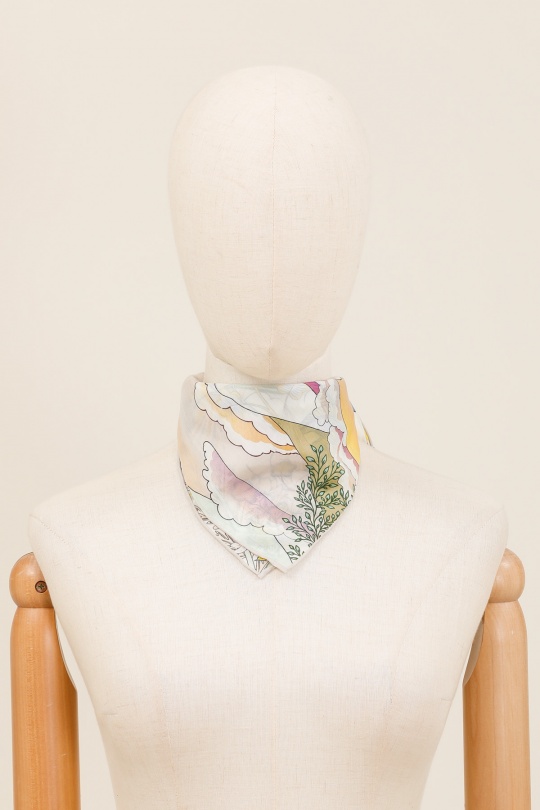 Foulards Accessoires Blanc/Bleu FANLI  CS02 Efashion Paris