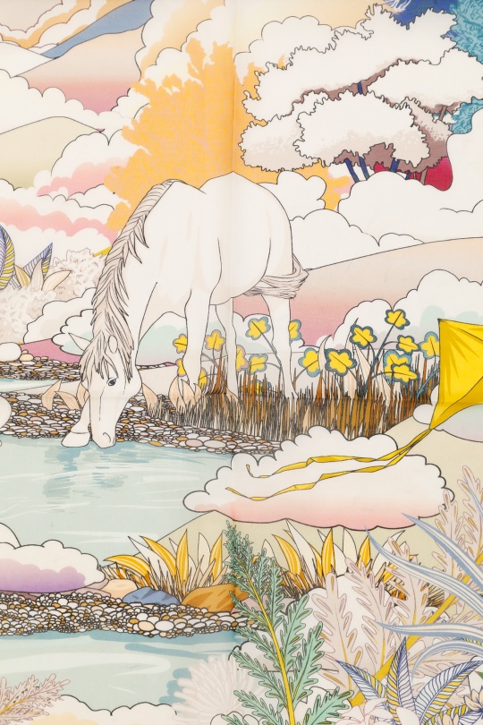 Foulards Accessoires Blanc/Bleu FANLI  CS02 Efashion Paris