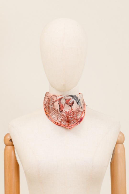 Foulards Accessoires Blanc/Bleu FANLI  CS02 Efashion Paris