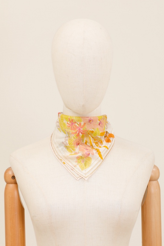 Foulards Accessoires Blanc/Bleu FANLI  CS02 Efashion Paris