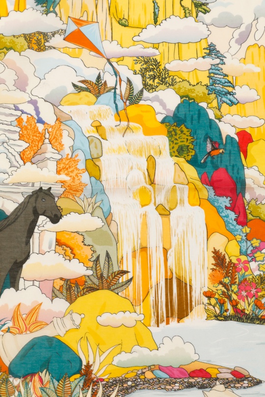 Foulards Accessoires Blanc/Bleu FANLI  CS02 Efashion Paris