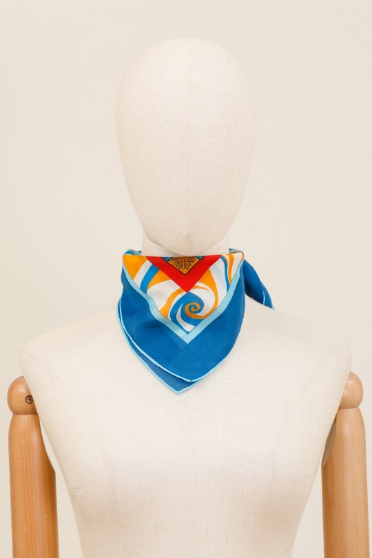 Foulards Accessoires Blanc/Bleu FANLI  CS02 Efashion Paris