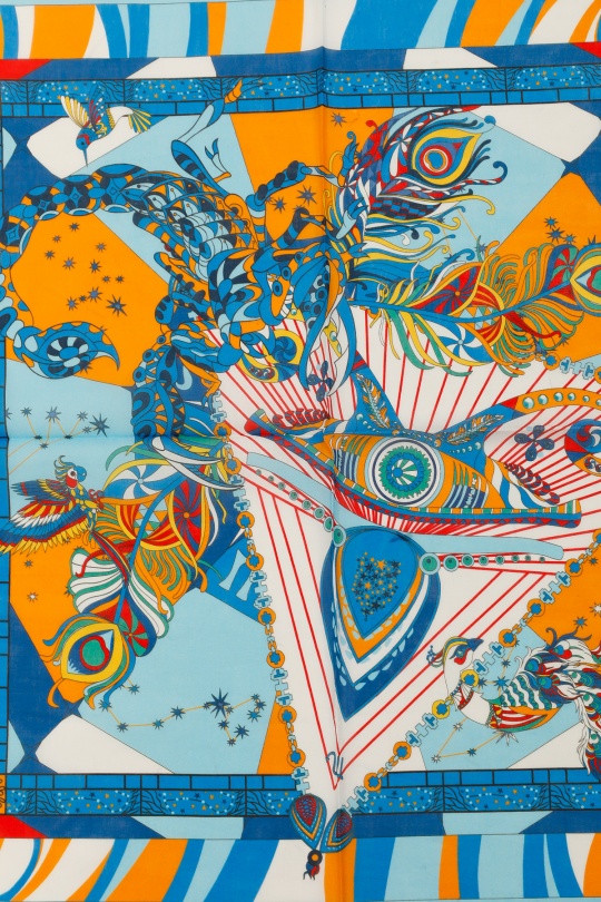 Foulards Accessoires Blanc/Bleu FANLI  CS02 Efashion Paris