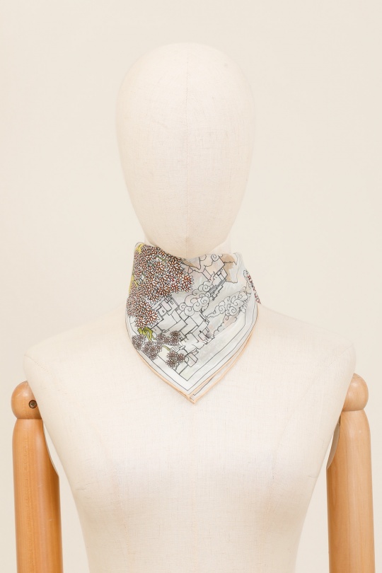 Foulards Accessoires Blanc/Bleu FANLI  CS02 Efashion Paris