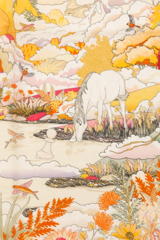 Foulards Accessoires Blanc/Bleu FANLI  CS02 Efashion Paris