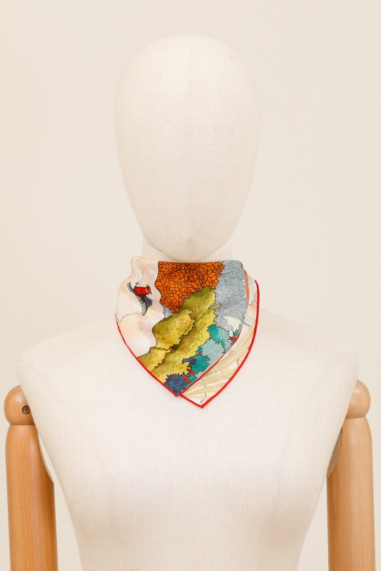 Foulards Accessoires Blanc/Bleu FANLI  CS02 Efashion Paris