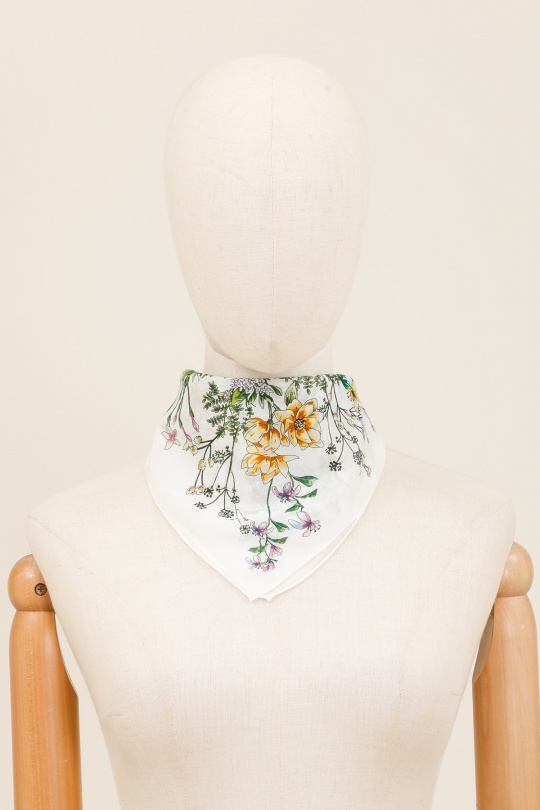 Foulards Accessoires Blanc/Bleu FANLI  CS02 Efashion Paris