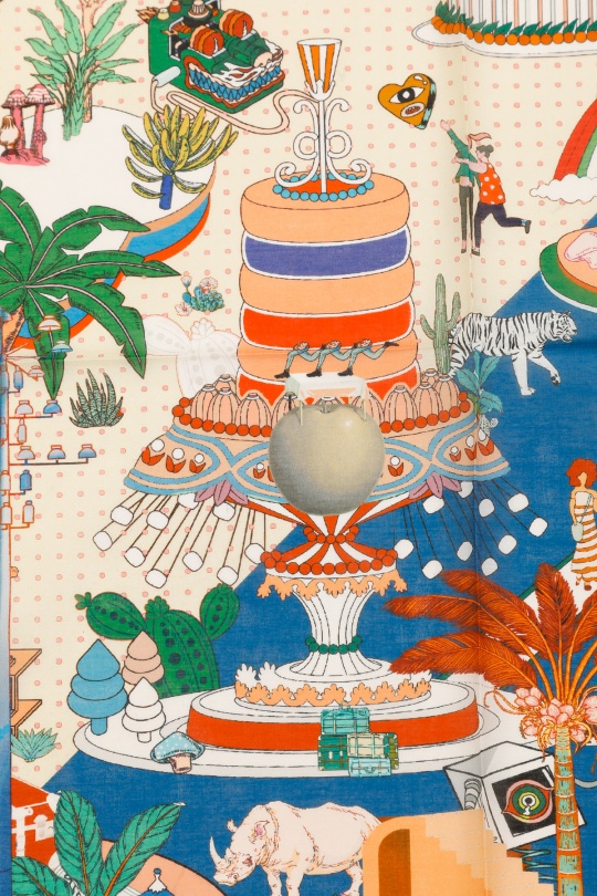 Foulards Accessoires Blanc/Bleu FANLI  CS02 Efashion Paris