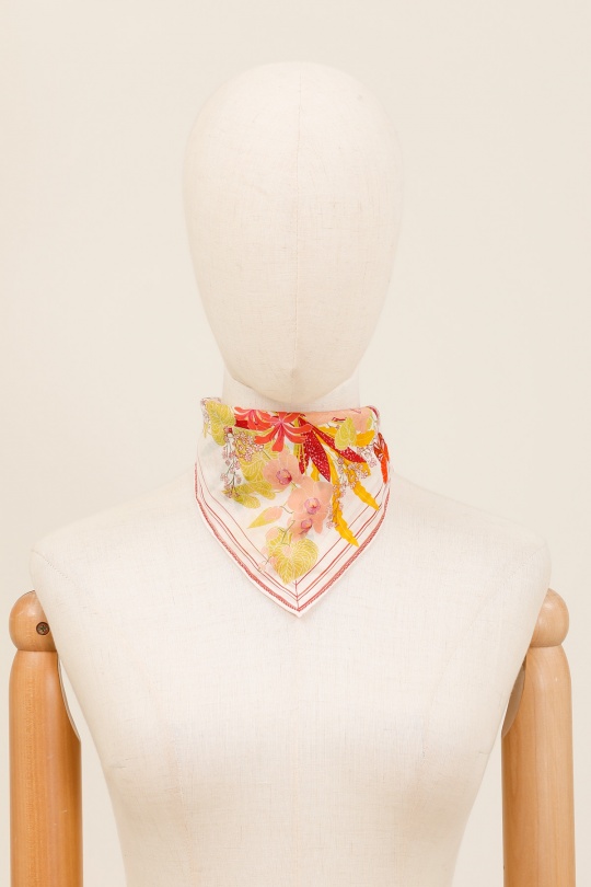 Foulards Accessoires Blanc/Bleu FANLI  CS02 Efashion Paris