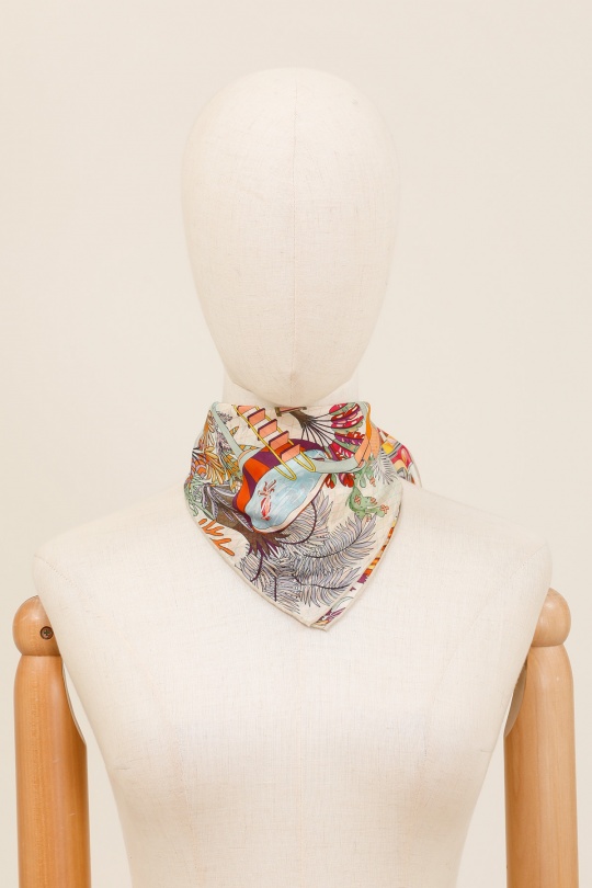 Foulards Accessoires Blanc/Bleu FANLI  CS02 Efashion Paris