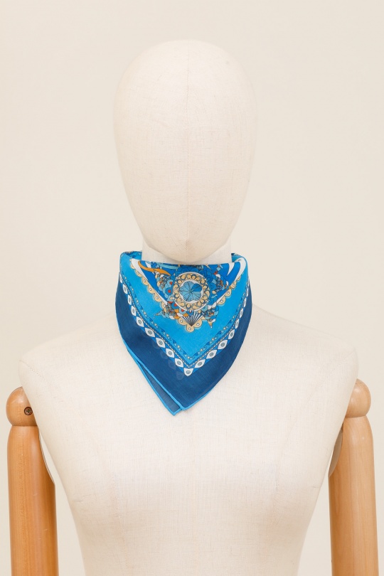 Foulards Accessoires Blanc/Bleu FANLI  CS02 Efashion Paris