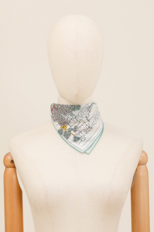 Foulards Accessoires Blanc/Bleu FANLI  CS02 Efashion Paris