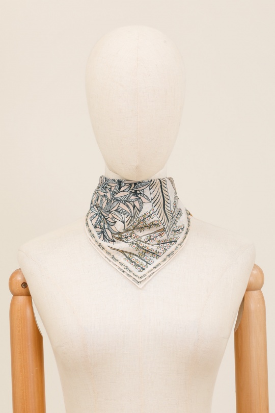 Foulards Accessoires Blanc/Bleu FANLI  CS02 Efashion Paris