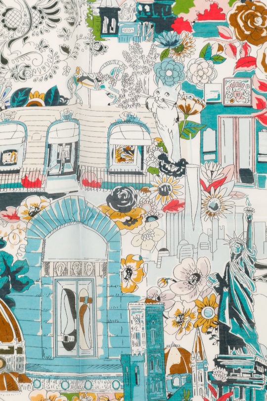 Foulards Accessoires Blanc/Bleu FANLI  CS02 Efashion Paris