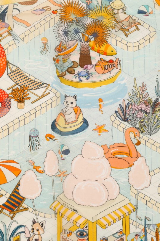 Foulards Accessoires Blanc/Bleu FANLI  CS02 Efashion Paris