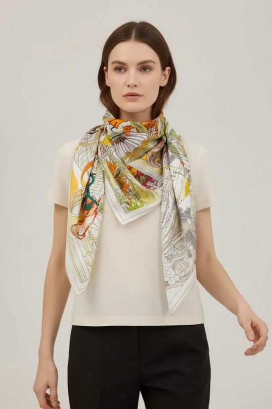 Foulards Accessoires Beige FANLI  CS09 Efashion Paris