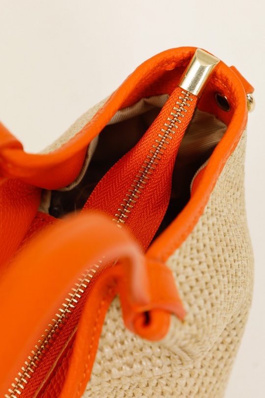 Handbags Bags Khaki FANLI  1040 RAPHIA Efashion Paris