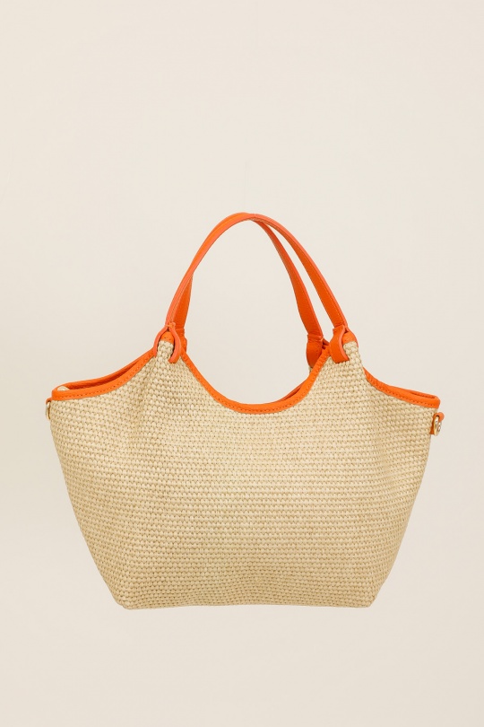 Handbags Bags Khaki FANLI  1040 RAPHIA Efashion Paris