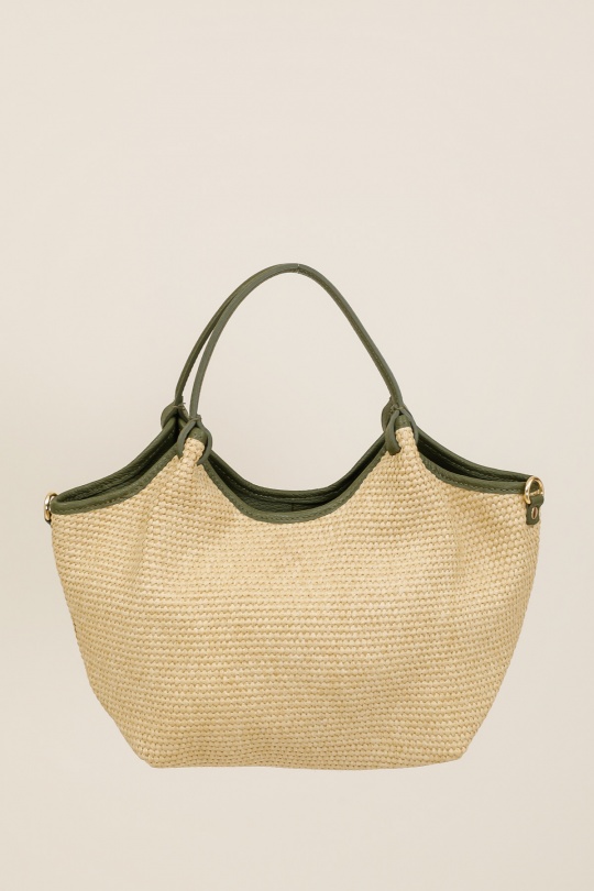 Handbags Bags Khaki FANLI  1040 RAPHIA Efashion Paris