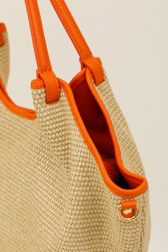 Handbags Bags Khaki FANLI  1041 RAPHIA Efashion Paris