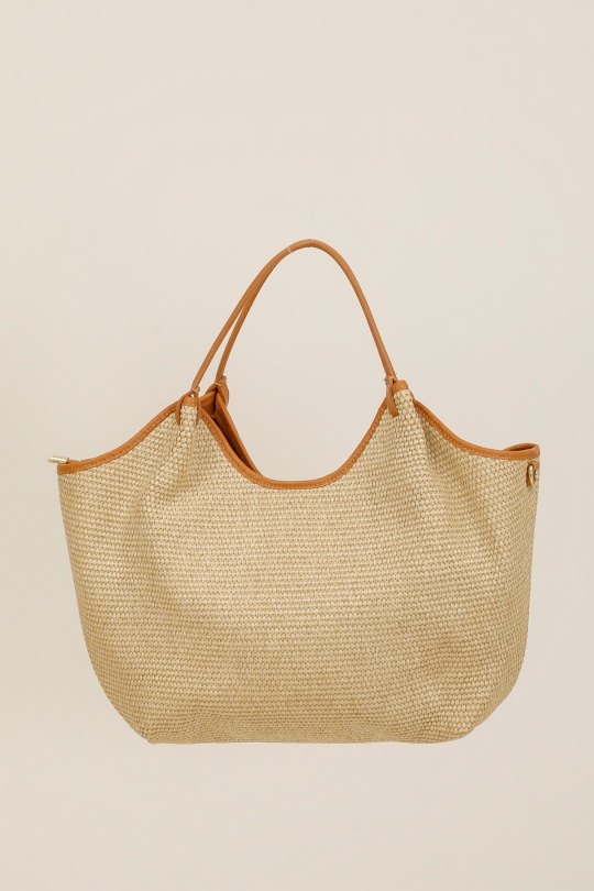 Handbags Bags Khaki FANLI  1041 RAPHIA Efashion Paris