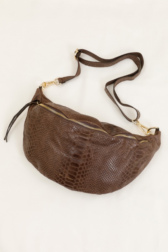 Sacs bananes Maroquinerie Beige/Marron FANLI  1026 Efashion Paris