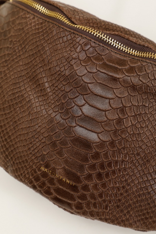 Riñonera Marroquinería Beige/Brown FANLI  1026 Efashion Paris