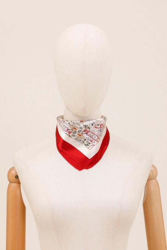 Foulards Accessoires BORDEAUX/ECRU FANLI  SF01 Efashion Paris