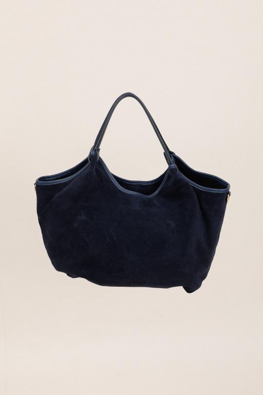 Cabas Maroquinerie Marine FANLI  1041 DAIM Efashion Paris