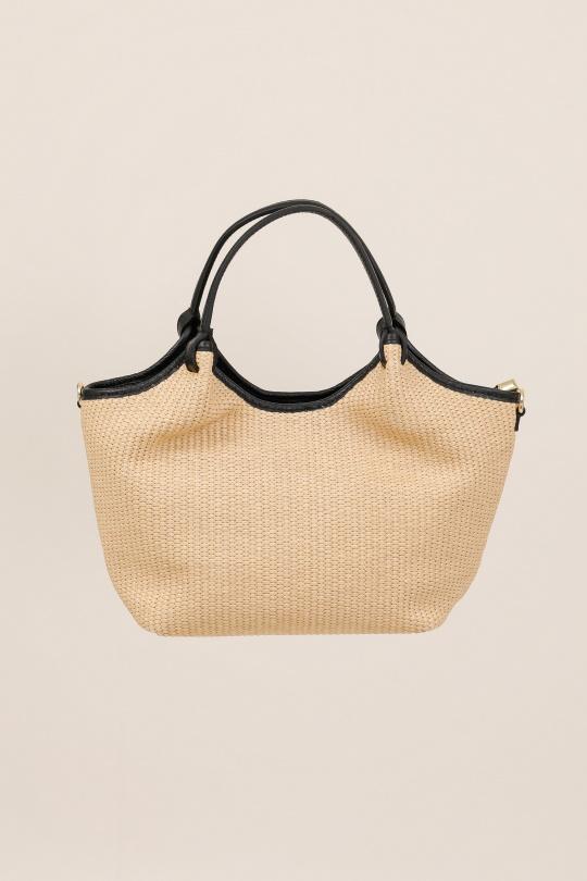 Cabas Maroquinerie Beige/Marron FANLI  1040 RAPHIAS Efashion Paris