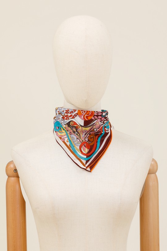 Foulards Accessoires Blanc/Bleu FANLI  CS02. Efashion Paris