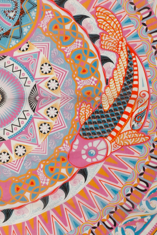 Foulards Accessoires Blanc/Bleu FANLI  CS02. Efashion Paris