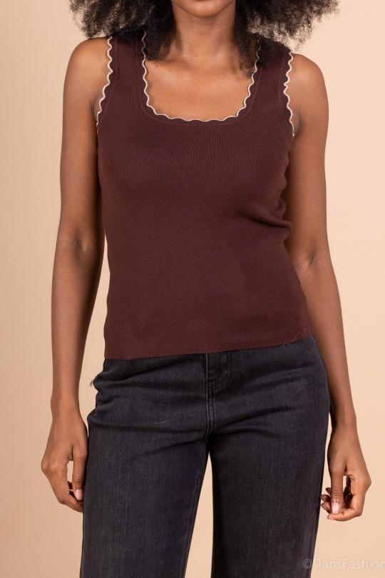 Vests Women Brown belcci  PU88242 Efashion Paris