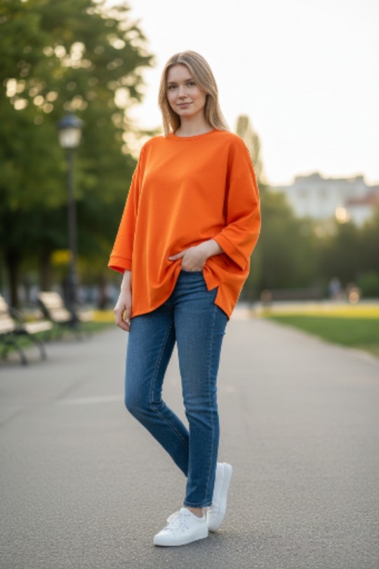 Tops Femme Orange BELLA&CO 101 Efashion Paris