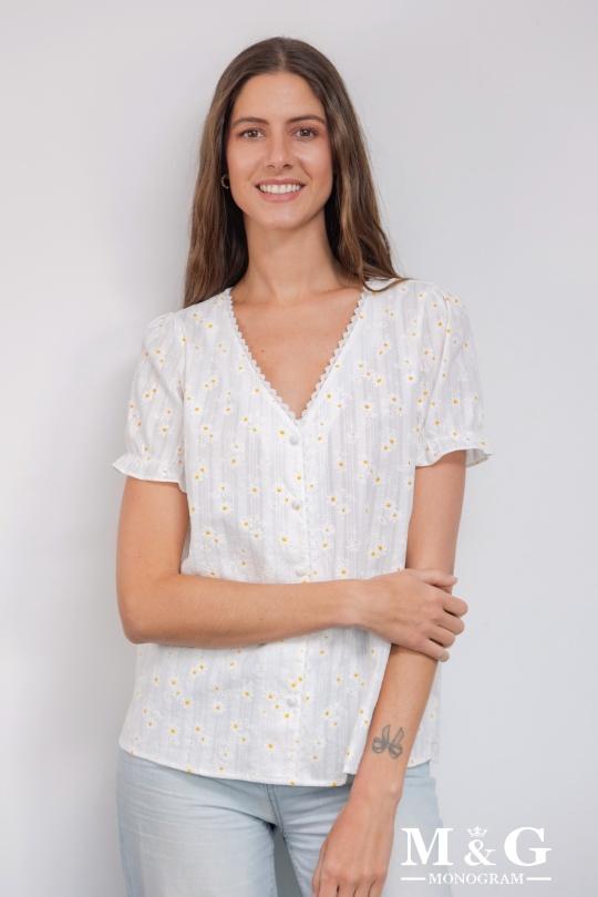 Shirts Women White M&G Monogram MG 8079 Efashion Paris