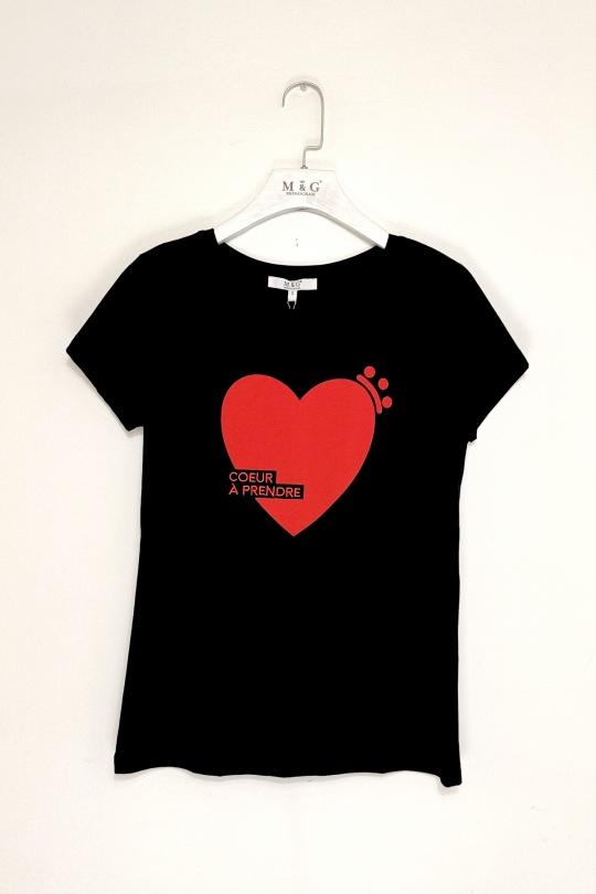T-shirts Femme Noir M&G Monogram MG 13670 Efashion Paris