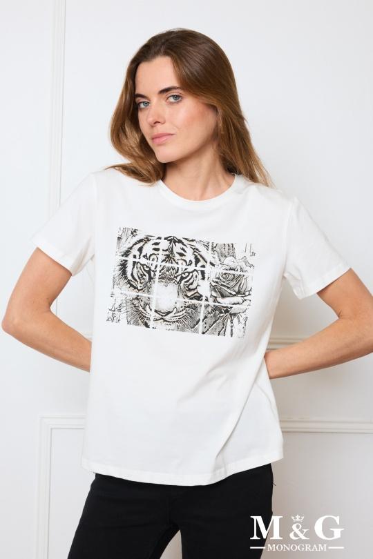 T-shirts Donna White M&G Monogram MG 13697 Efashion Paris