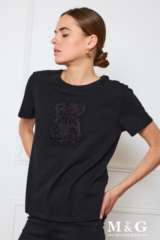 T-shirts Women Black M&G Monogram MG 13699 Efashion Paris