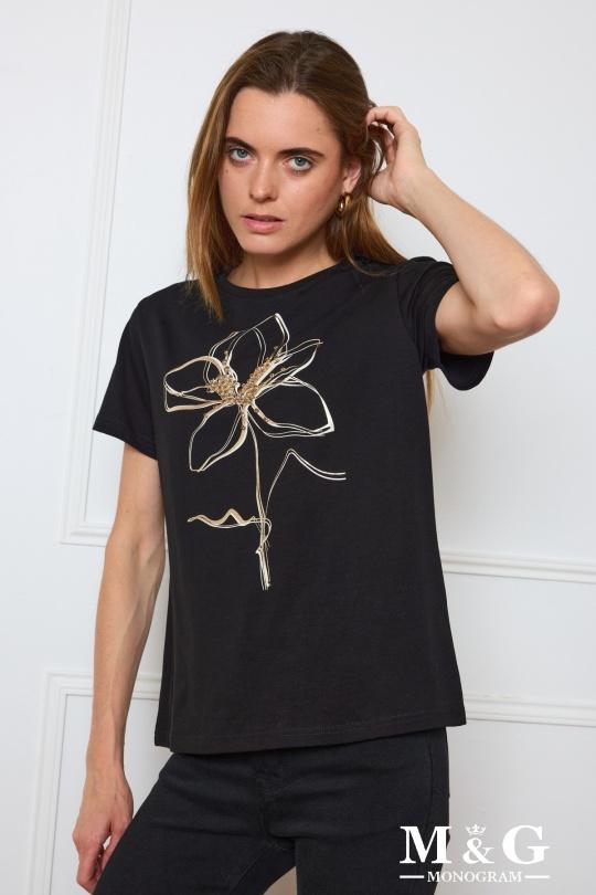 T-shirts Donna Black M&G Monogram MG 13696 Efashion Paris