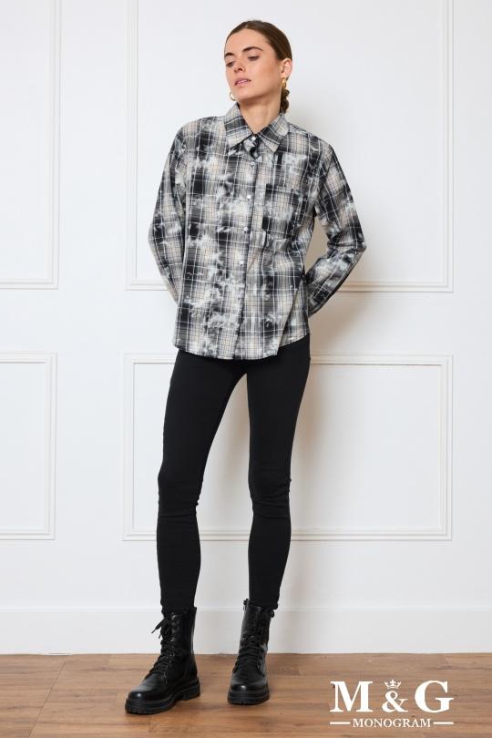 Shirts Women Black M&G Monogram MG 8140 Efashion Paris