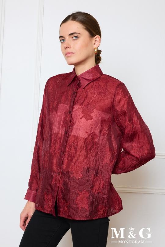 Camicie Donna Burgundy M&G Monogram MG 8130 Efashion Paris