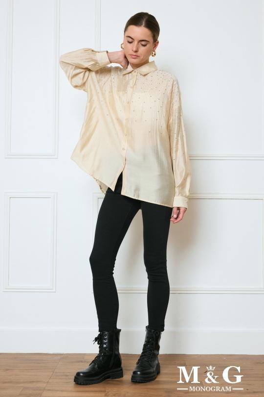 Camicie Donna Beige M&G Monogram MG 8127 Efashion Paris