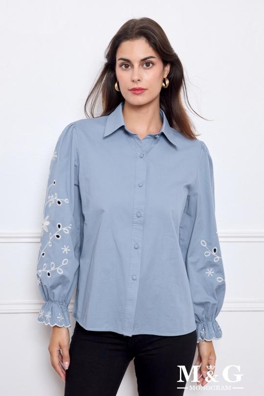 Shirts Women Jean blue M&G Monogram MG 8146 Efashion Paris