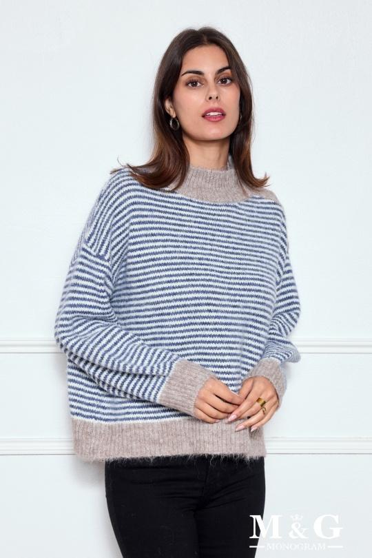 Pulls Femme Marine M&G Monogram MG 3758 Efashion Paris