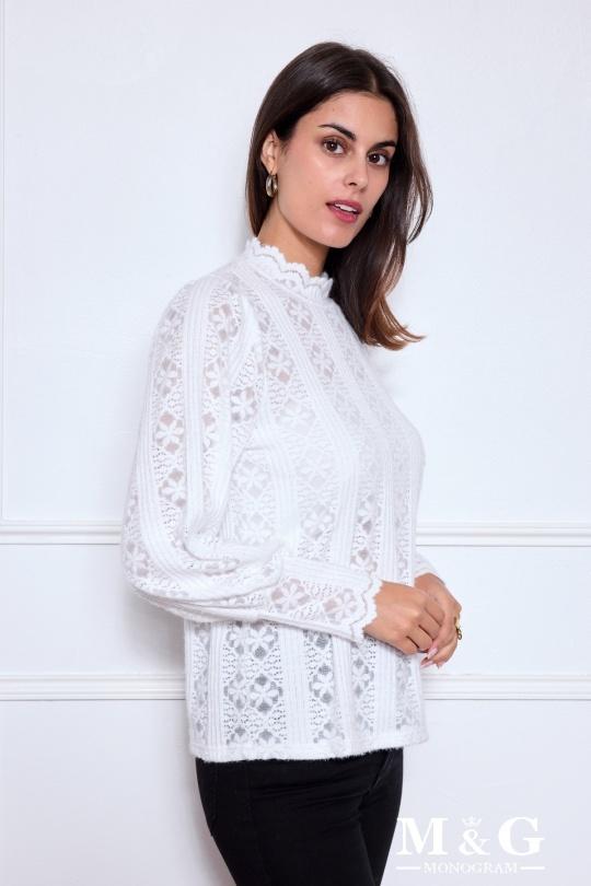 Blouses Women White M&G Monogram MG 8153 Efashion Paris