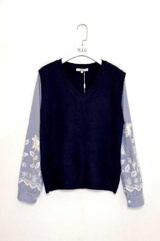 Jumpers Women Navy blue M&G Monogram MG 3760 Efashion Paris