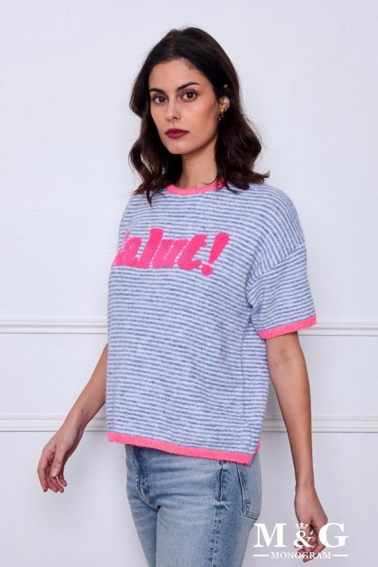 Pulls Femme Bleu M&G Monogram MG 3772 Efashion Paris