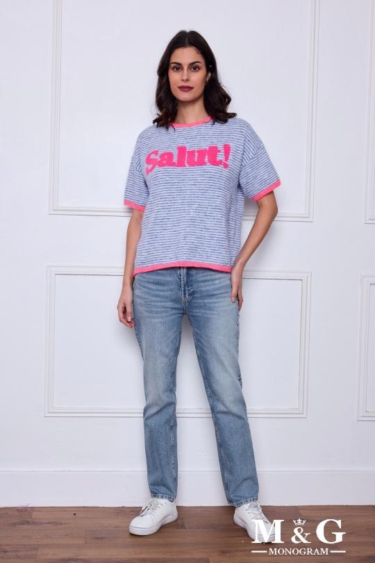 Pulls Femme Bleu M&G Monogram MG 3772 Efashion Paris