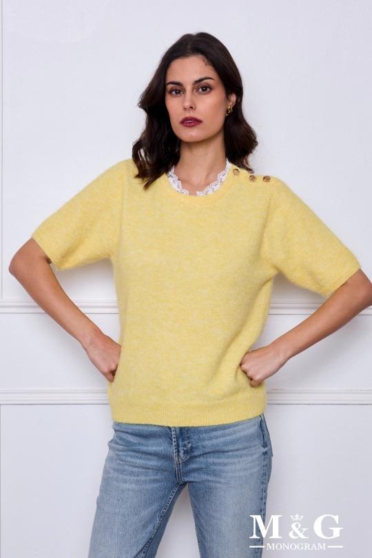 Pulls Femme Jaune M&G Monogram MG 3779 Efashion Paris